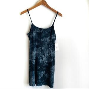 🆕 Billabong Easy On Me tie dye fitted dress sz M/10 blue NWT